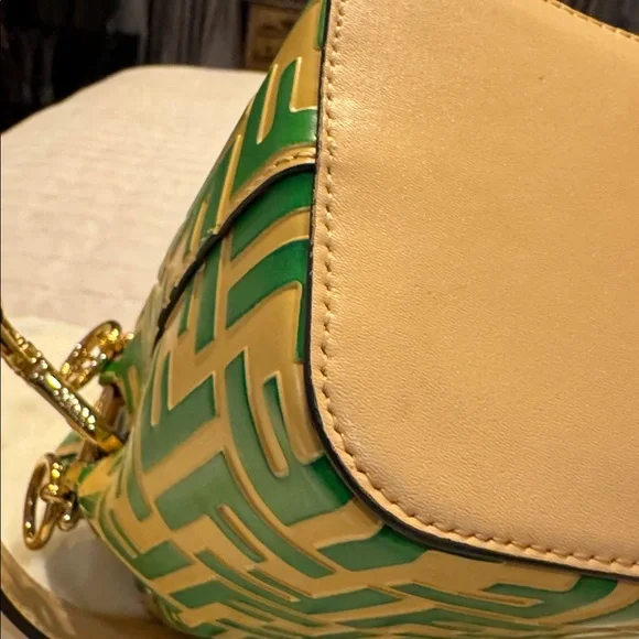 Fendi Iconic Mon Tresor Bucket Bag in Zucca Embossed Leather - Picture 5 of 16